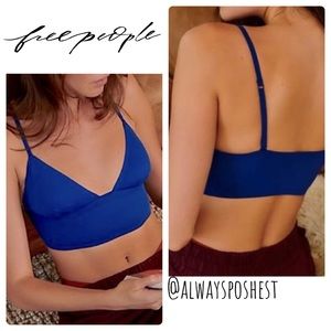 free people sage longline bralette exotic aqua blue